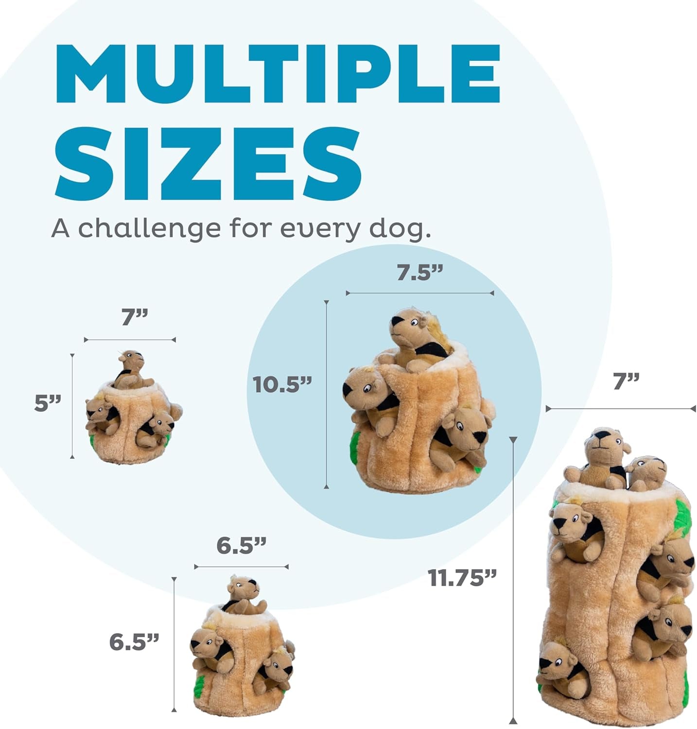 Hide a Squirrel Plush Dog Toy Puzzle, Large