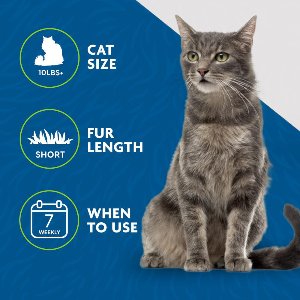 Deshedding Tool for Medium/Large Cats, Short Hair, Removes Loose Hair from Shedding