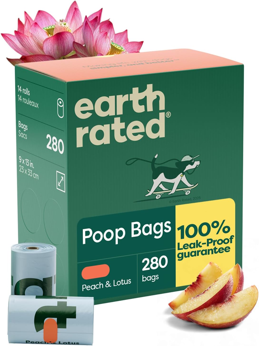 Poop Bags for Dogs, Guaranteed Leak Proof and Extra Thick Waste Bag Refill Rolls, Lavender Scented, 270 Bags