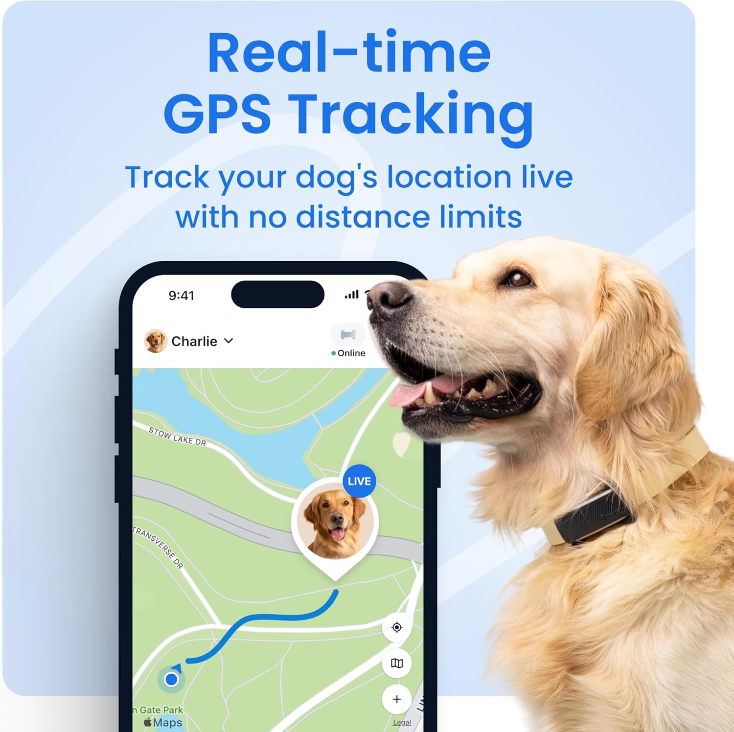 Smart Dog GPS Tracker | Live Pet Tracker with Virtual Fence | Vital Signs Monitoring of Heart & Respiratory Rate | Bark Monitoring | Dog Collar Attachment (Black)