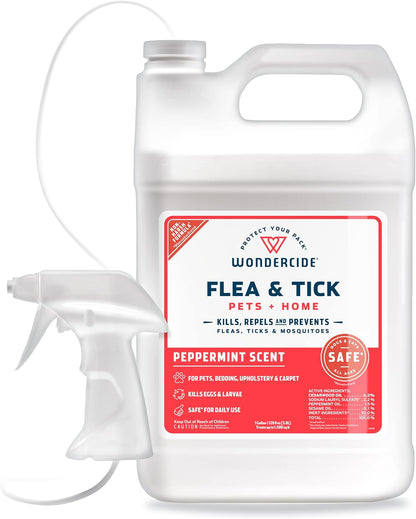 - Flea, Tick & Mosquito Spray for Dogs, Cats, and Home - Flea and Tick Killer, Control, Prevention, Treatment - with Natural Essential Oils - Pet and Family Safe - Lemongrass 32 Oz