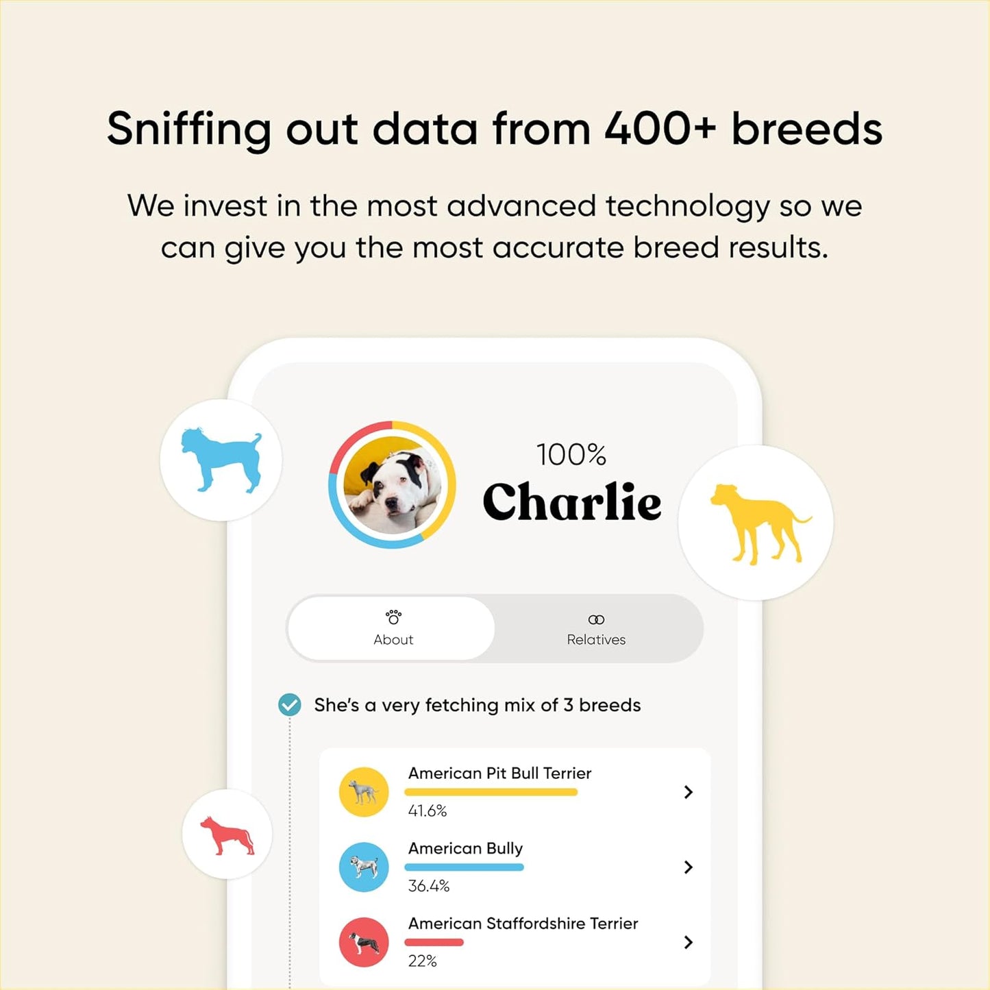Breed & Health Kit - Dog DNA Testing Kit - Discover Breed, Ancestry, Relative Finder, Genetic Health, Traits, Allergy Risk Scores
