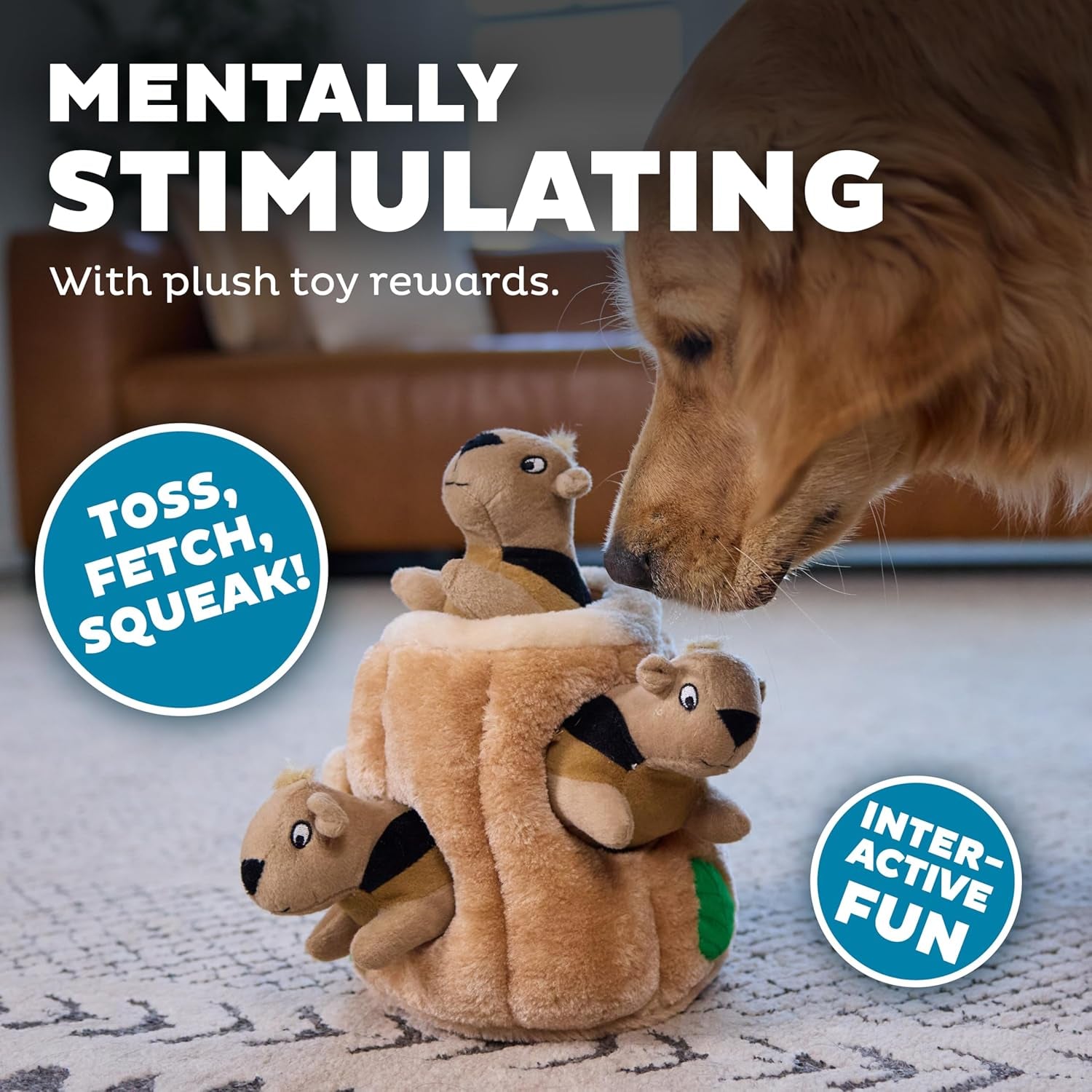 Hide a Squirrel Plush Dog Toy Puzzle, Large