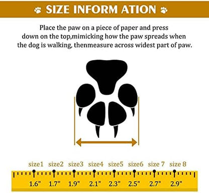 Dog Boots,Waterproof Dog Shoes,Dog Booties with Reflective Rugged Anti-Slip Sole and Skid-Proof,Outdoor Dog Shoes for Medium Dogs 4Pcs-Size 1